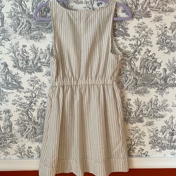 Urban Outfitters Cream Striped Dress - Picture 2 of 5